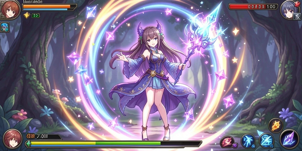 Screenshot menampilkan karakter yang dapat dipilih dalam game.