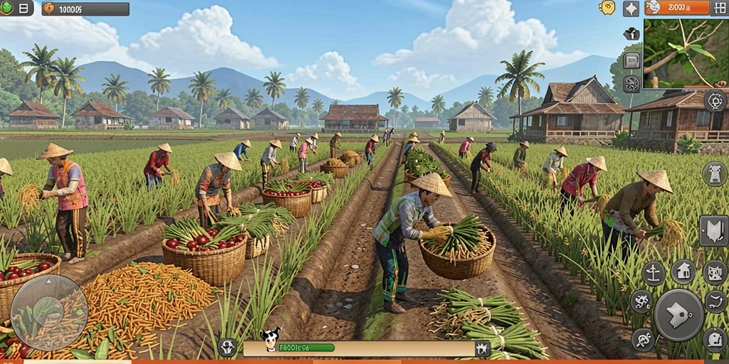 Pemandangan dunia terbuka yang memukau dan penuh warna.