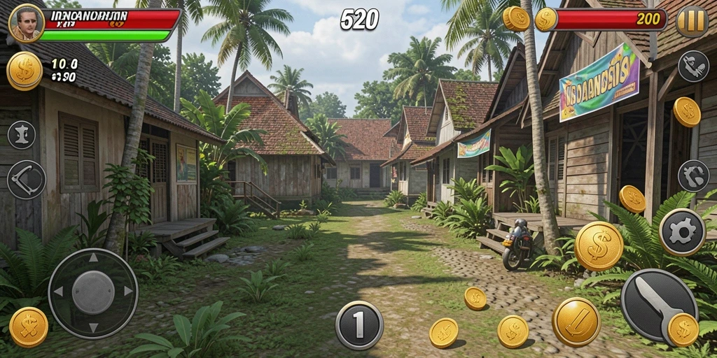 Screenshot menampilkan momen seru saat menyelesaikan level.
